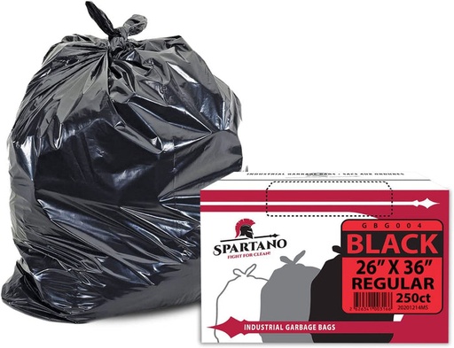 [GSGB2636RB] GARB. BAGS BLK. REG. 26X36 250/CT