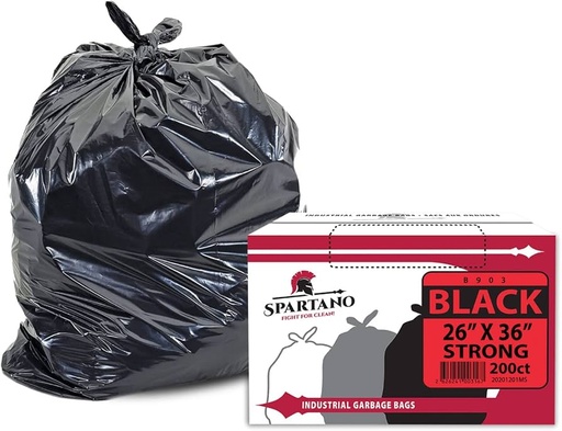 [RSL2636SC] GARB. BAGS BLK. CLR. 26X36 200/CT