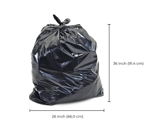 [RSL2636XB125] GARBAGE BAGS BLK. X-STR. 26X36 125/CT
