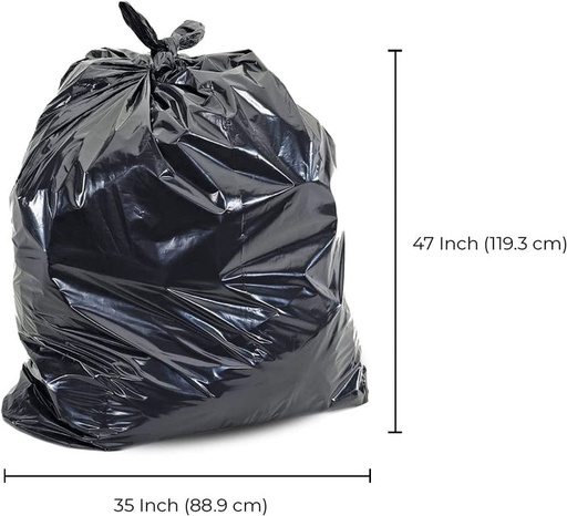 [RS3547SB] GARBAGE BAGS BLK. STR. 35X47/ 200PK