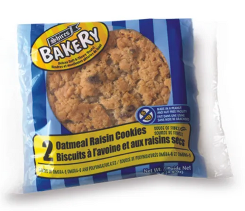 [779832000105] SHIRES BAKERY OATMEAL RAISIN COOKIES 2CT