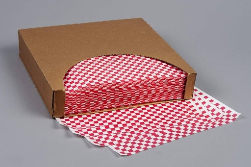 [415145] RED CHECKER GREASE SHEETS 12''X12''