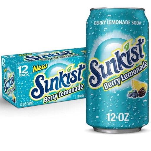 [078000035551] SUNKIST BERRY LEMONADE 355ML /12CT (U)