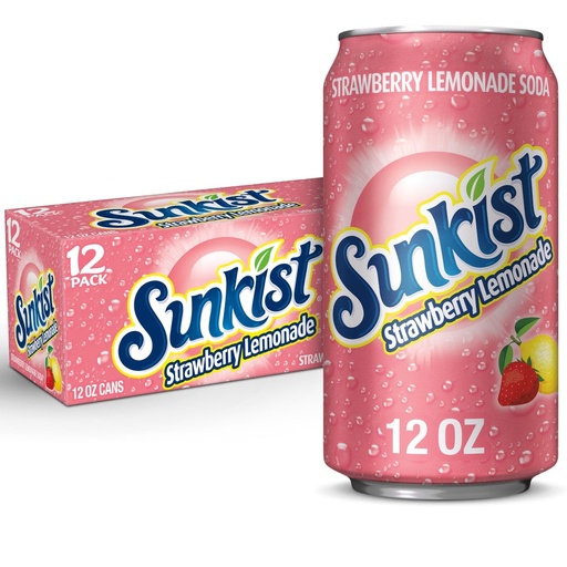 [1768] SUNKIST STRAW. LEMONADE 355ml/12CT (U)