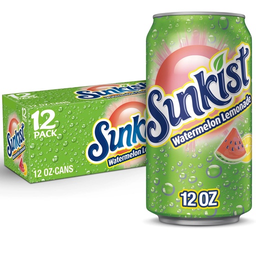 [078000037722] SUNKIST WATERMELON LEM. 355ML/12CT (U)