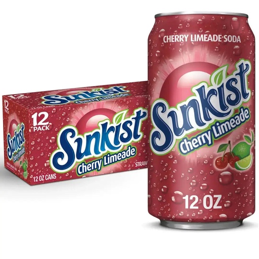 [078000121162] SUNKIST CHERRY LIMEADE 355ML /12CT (U)