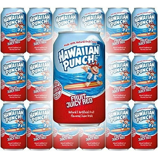 [078000040524] HAWAIIAN PUNCH FRUIT JUICY RED 355ml/12CT (U)