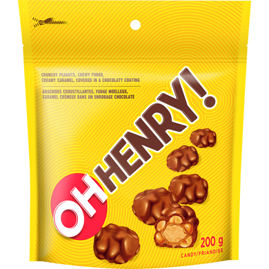 [068000782302] OH HENRY POUCH PEANUTS 200G