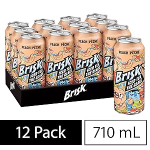 [8241] BRISK KING CANS PEACH 12CT/710ML