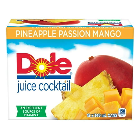 [065400011544] DOLE PINE. PASS MANGO JUICE 12X340ML