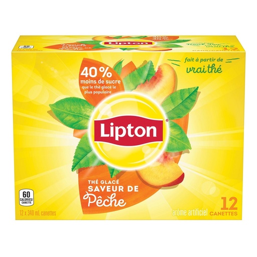 [069000158333] LIPTON PEACH ICED TEA 12X340ML