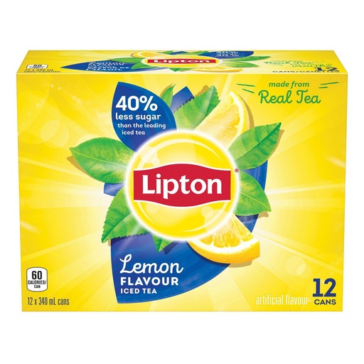 [8319] LIPTON LEMON ICED TEA 12X340ML 