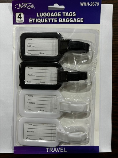 [063252375975] LUGGAGE TAGS 4/CT