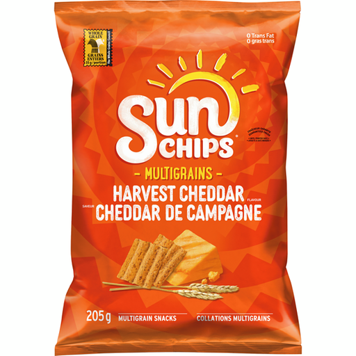 [O44] SUN CHIPS HARVEST CHEDDAR 205G