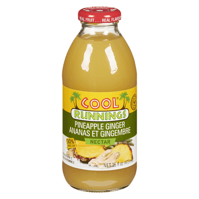 [6693] COOL RUNNINGS PINEAPP. GING. NECTAR GLS BTL 473ML/12CT