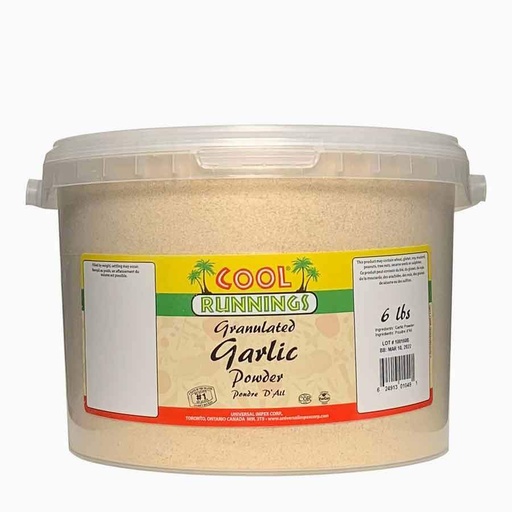 [624913010491] COOL RUNNINGS GRANULATED GARLIC POWDER 6LBS