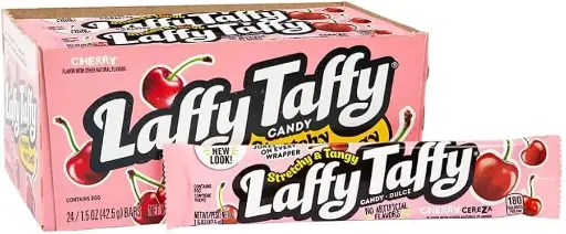[0129/1054C] LAFFY TAFFY CANDY CHERRY 24CT
