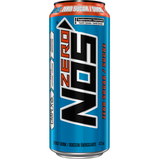 [6253] NOS ENERGY CANS ZERO 473ML/ 12CT