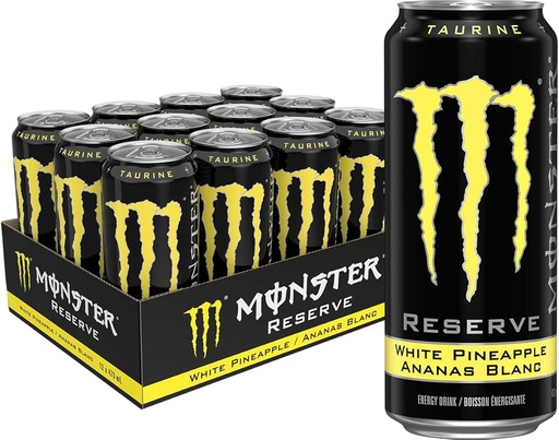 [070847030393] MONSTER ENERGY WHITE PINEAPPLE 473ml 12CT (CAN)  
