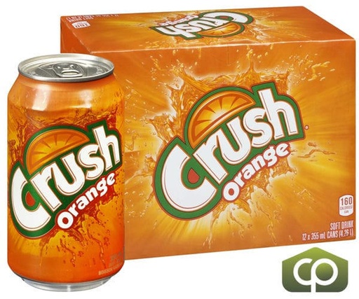 [J2] CRUSH ORANGE SODA 12CT/355ML