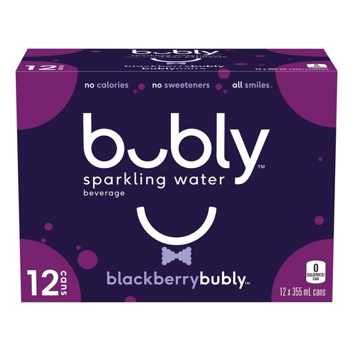 [069000158197] BUBLY SPARKLING BLACKBERRY 12CT/355ML