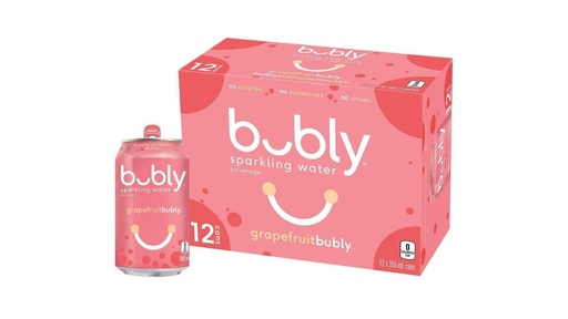 [069000008300] BUBLY SPARKLING GRAPEFRUIT 12CT/355ML