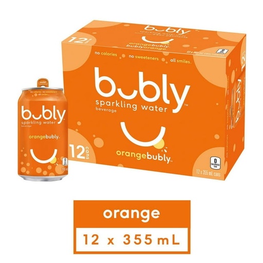 BUBLY SPARKLING ORANGE 12CT/355ML