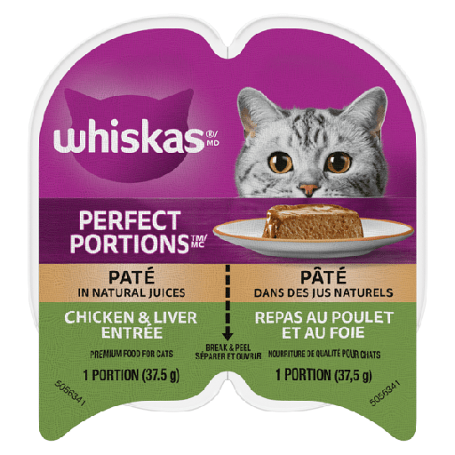 [058496430436] WHISKAS PATE CHICKEN & LIVER 37.5G / 2PK