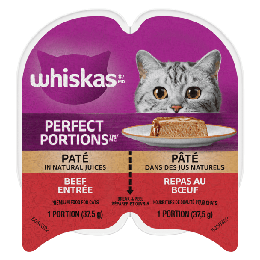 [058496430177] WHISKAS PATE BEEF & LIVER 37.5G / 2PK