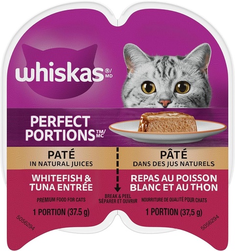 [058496430238] WHISKAS PATE WHITEF. & TUNA 37.5G / 2PK