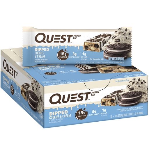 [888849000180] QUEST COOKIES & CREAM 60GX12CT