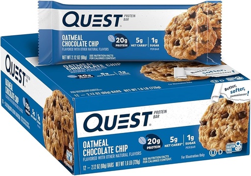 QUEST OATMEAL CHOCO. CHIPS 60GX12CT 