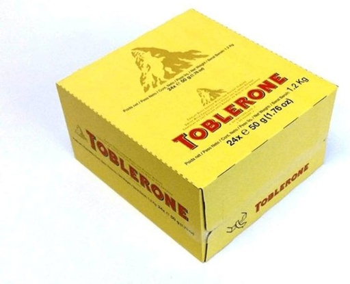 [10070221008960] TOBLERONE MILK CHOCO. BARS 50g - 24ct