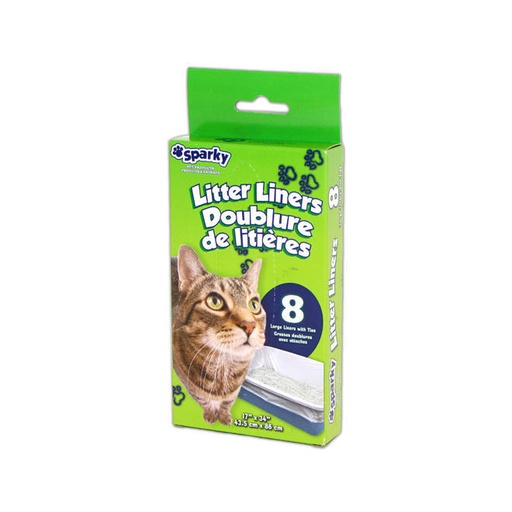 [055966905197] SPARKY LITTER LINERS 8CT