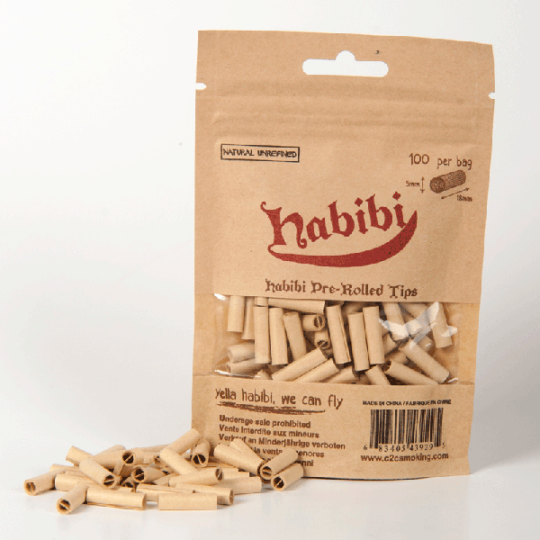 [2166] HABIBI PRE-ROLLED TIPS SLIM 5MM/100PK