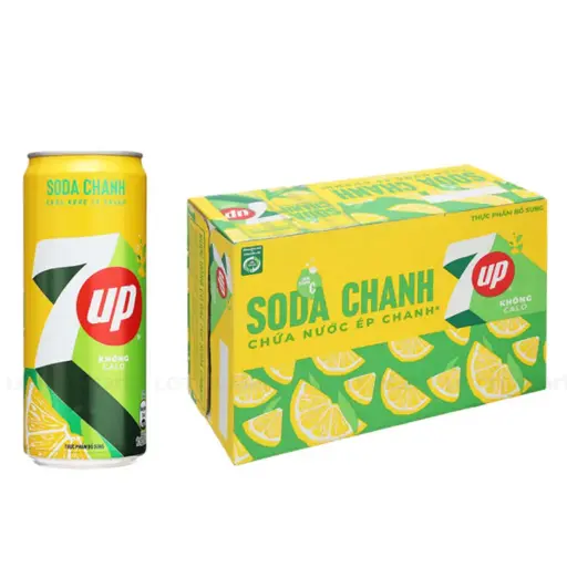 [2117] 7UP CANS SODA CHANH 320ML/24CT