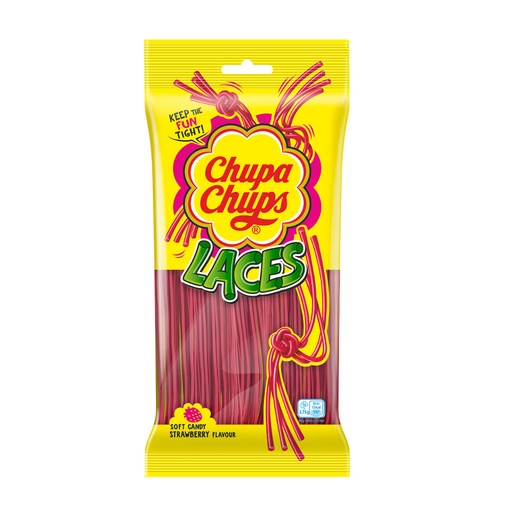 [7373] CHUPA CHUPS STRAWBERRY LACES 90G (UK) 