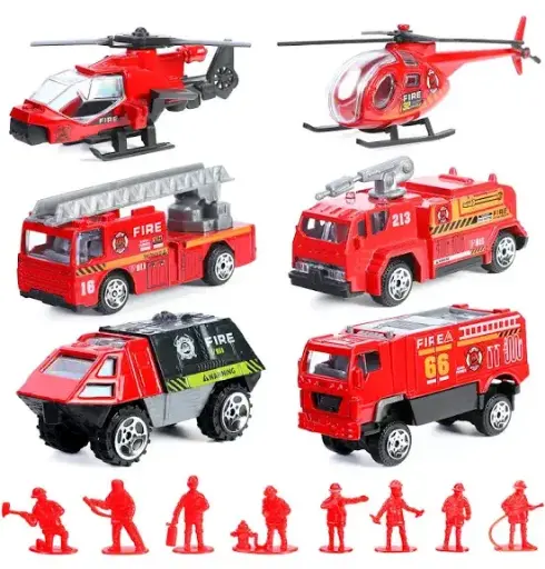 [882-2] RESCUE TEAM PULL BACK CAR SET