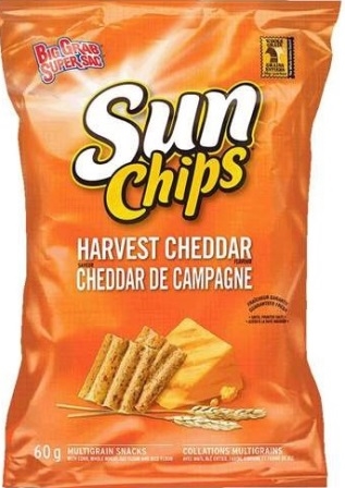 SUN CHIP HARVEST CHEDDAR 60G/32CT