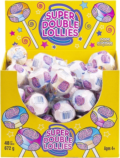 [13620] SUPER DOUBLE LOLLIES 48CT 672G