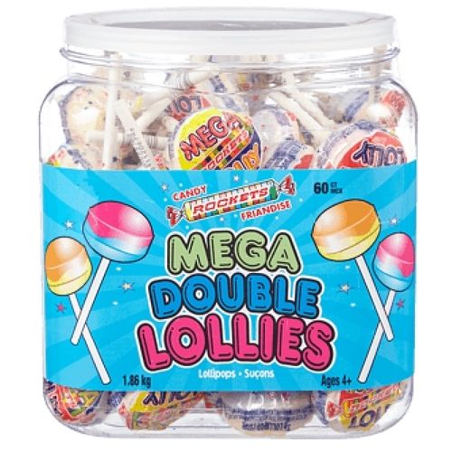 [779397136547] MEGA DOUBLE LOLLIES 60CT 1.86G