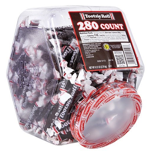 [062851525439] TOOTSIE ROLL JAR 280CT/2.78KG