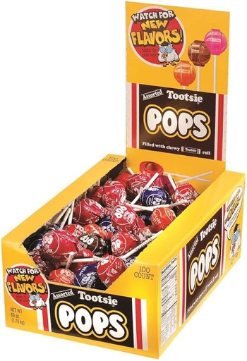 [RE39] TOOTSIE ROLL ASST. POPS 48CT/816G