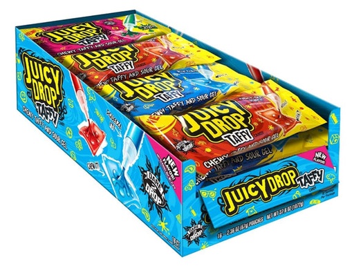 [K40582] JUICY DROP TAFFY 16CT/1.07KG
