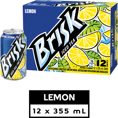 [80600] BRISK LEMON ICED TEA 12CT/355ML