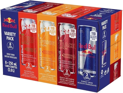 [629071001411] RED BULL VARIETY PACK 250mL 24CT