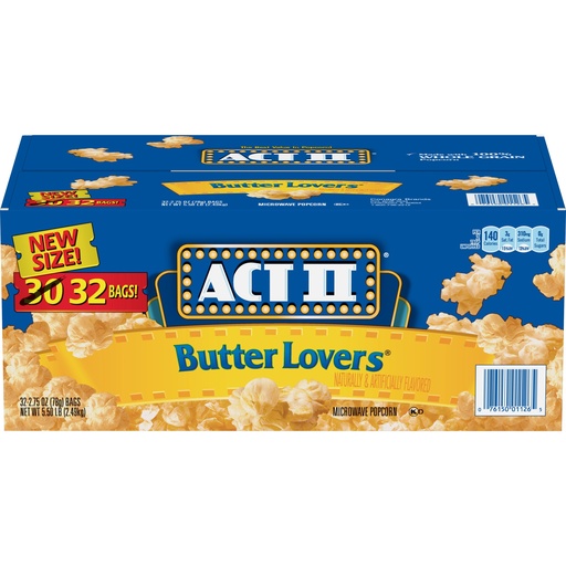 ACT 2 BUTTER LOVERS 32CT/2.49KG