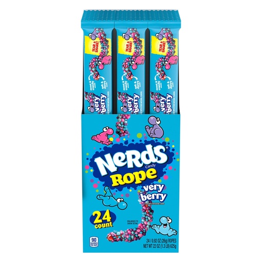[041420047176] NERDS ROPE VERY BERRY 24CT 623G