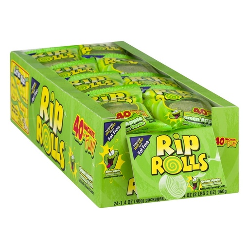 [009060349678] RIP ROLLS GREEN APPLE 24CT 960G