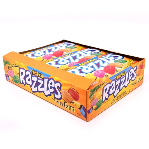 [Z102] RAZZLES CANDY TROPICAL 24CT 960G